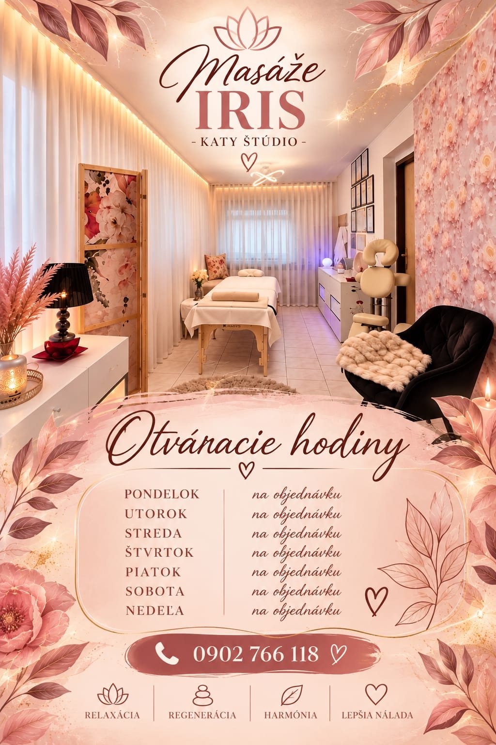 Masáže Katy Štúdio, otváracie hodiny